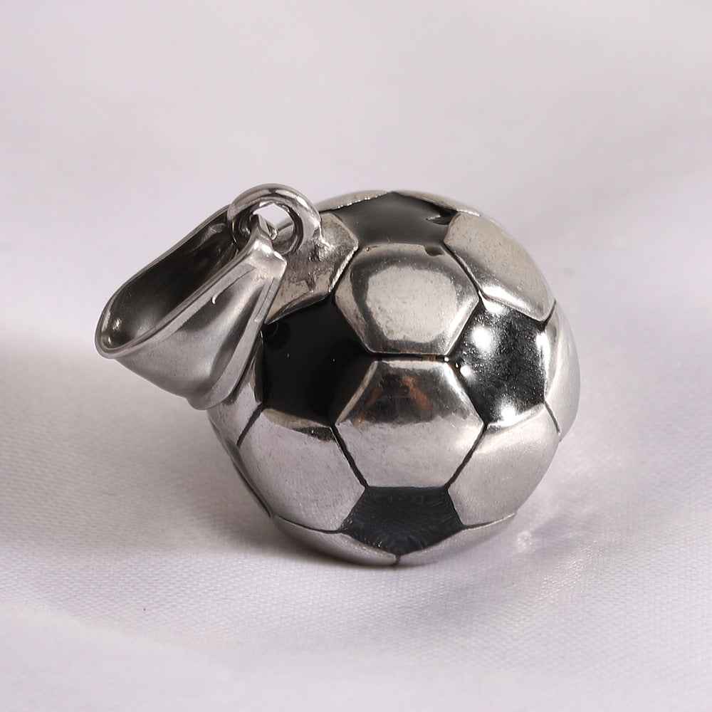 Wholesale 304 Titanium Steel Football Creative Necklaces