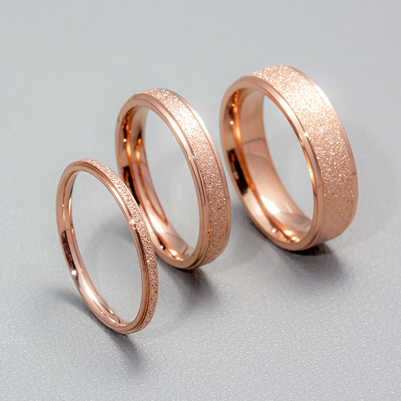 Wholesale Simple Fashion Popular Frosted Titanium Steel Ring