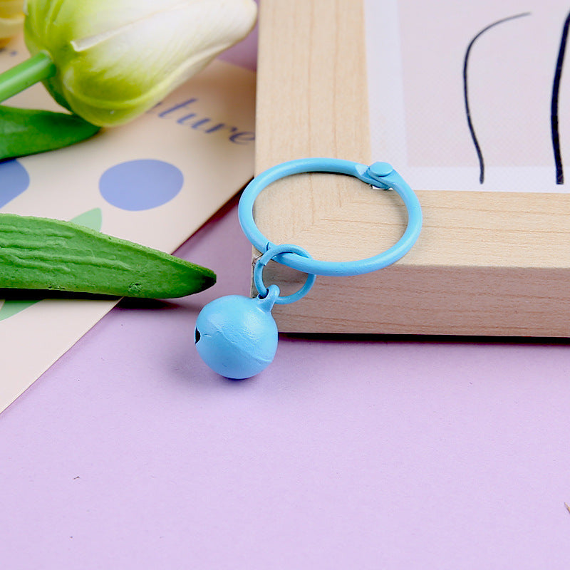 Wholesale Small fresh colorful flower bell keychain
