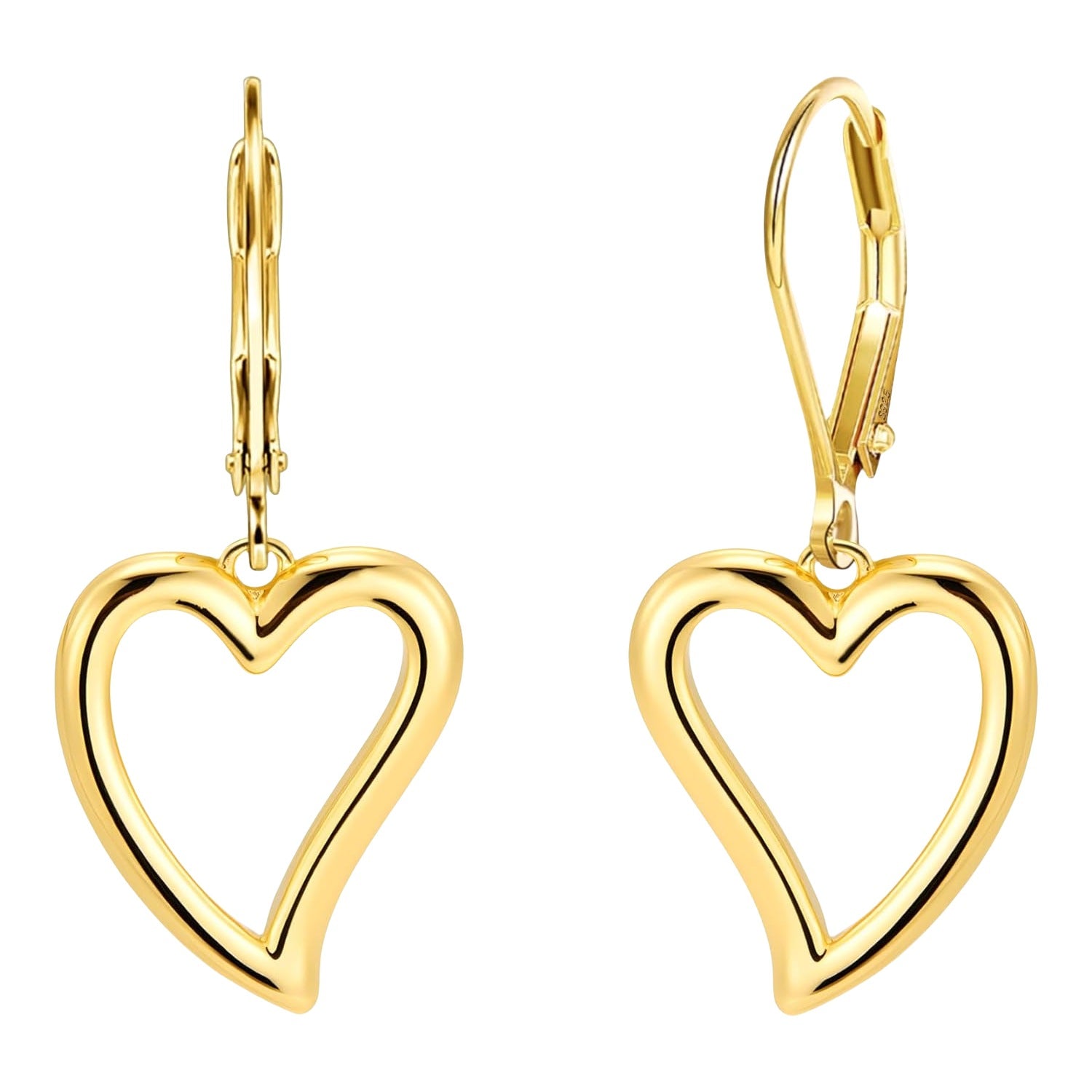 Wholesale Simple Cut Out Heart Earrings Fashionable Earrings