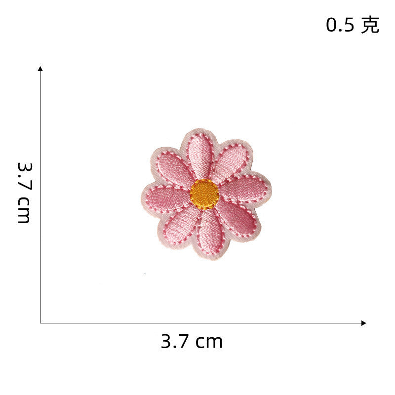 Wholesale Polyester Embroidered Flower Patches Cartoon Bee Sunflower DIY Clothing Decor Resale Accessory