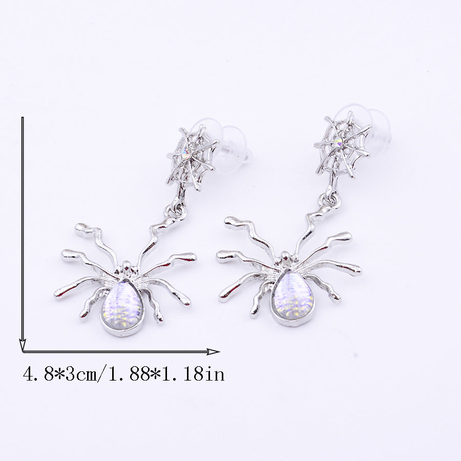 Wholesale Dark Metal Punk  Moonstone Earrings