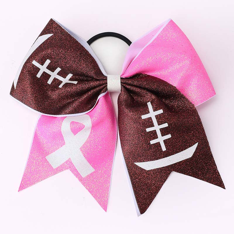 Wholesale World Cup fans children' s dovetail bow hair band Football Pattern