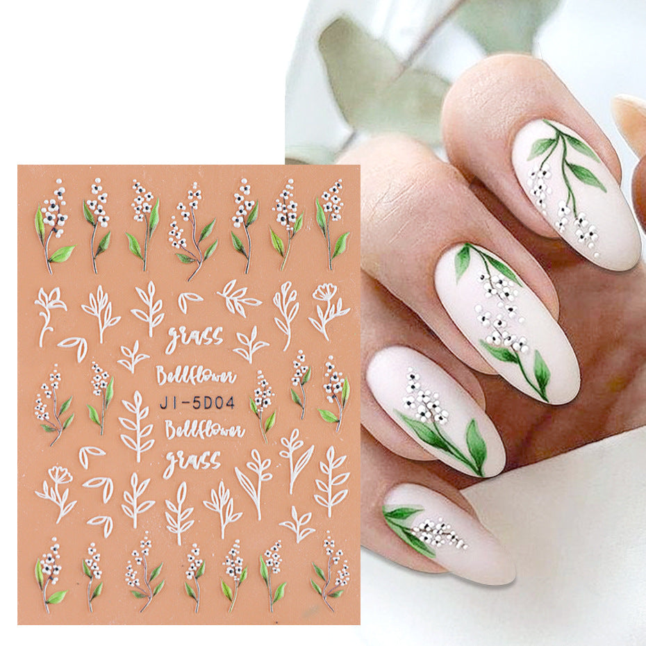 Wholesale 3pcs 5D nail art stickers