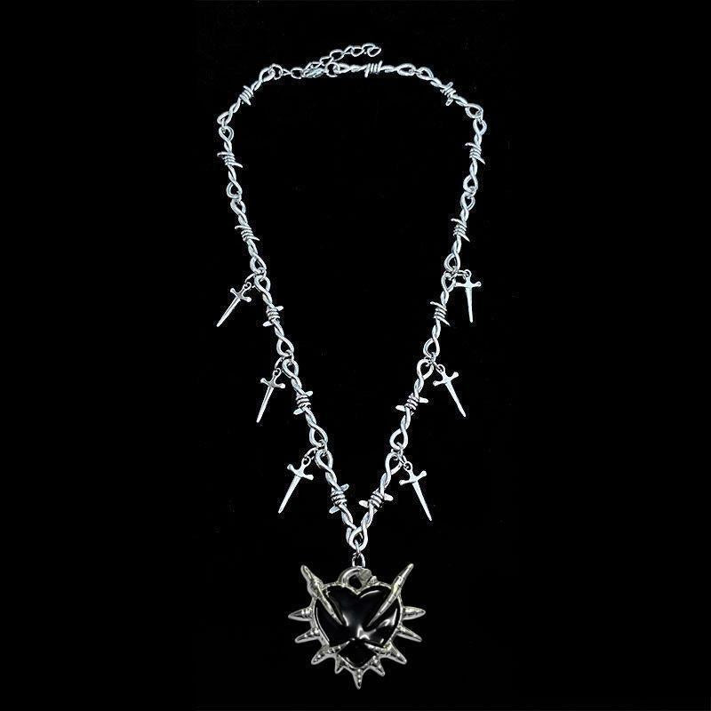 Wholesale Girl Wind Love Sword Necklace