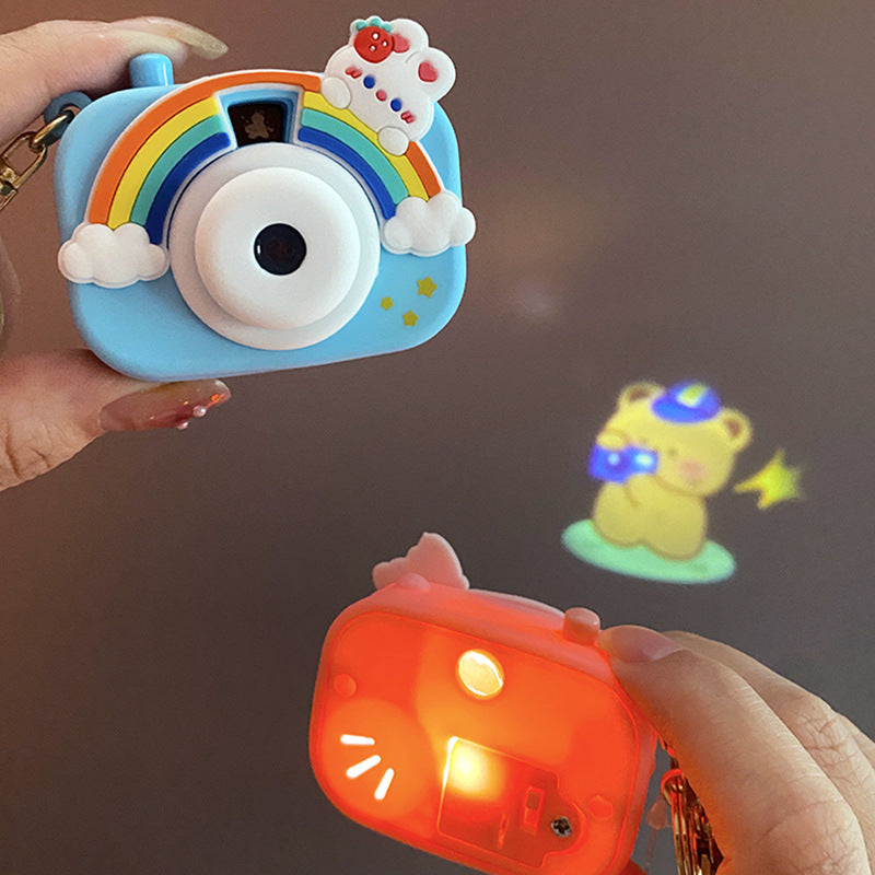 Wholesale Cute Rainbow Projection Camera PP Keychains