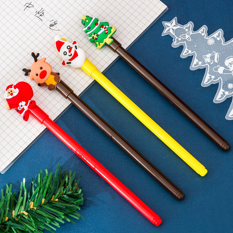 Wholesale Christmas Santa Claus Snowman Reindeer Patch Plastic Rollerball Pen