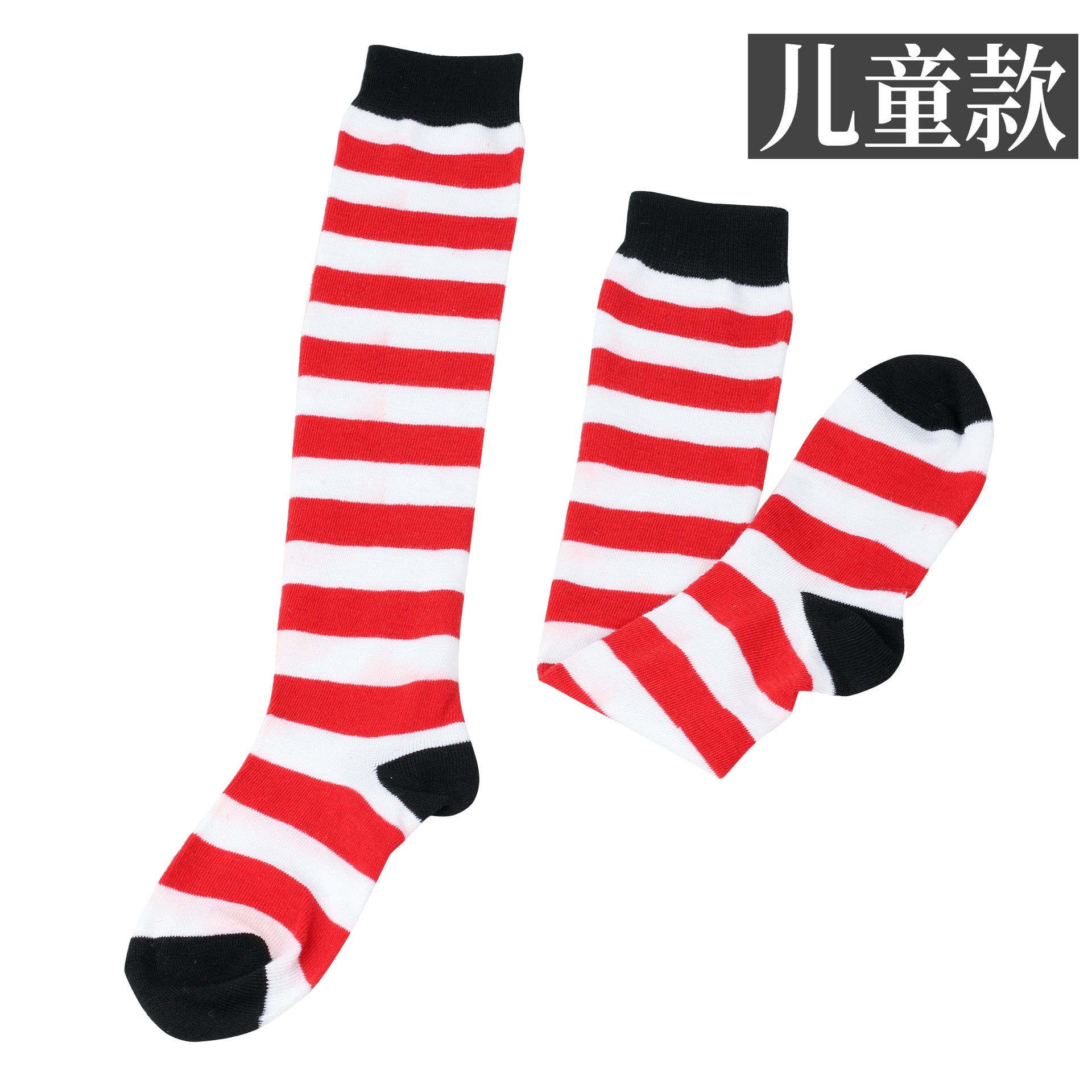 Wholesale Children's Christmas Knitted Striped Over-the-Knee Socks