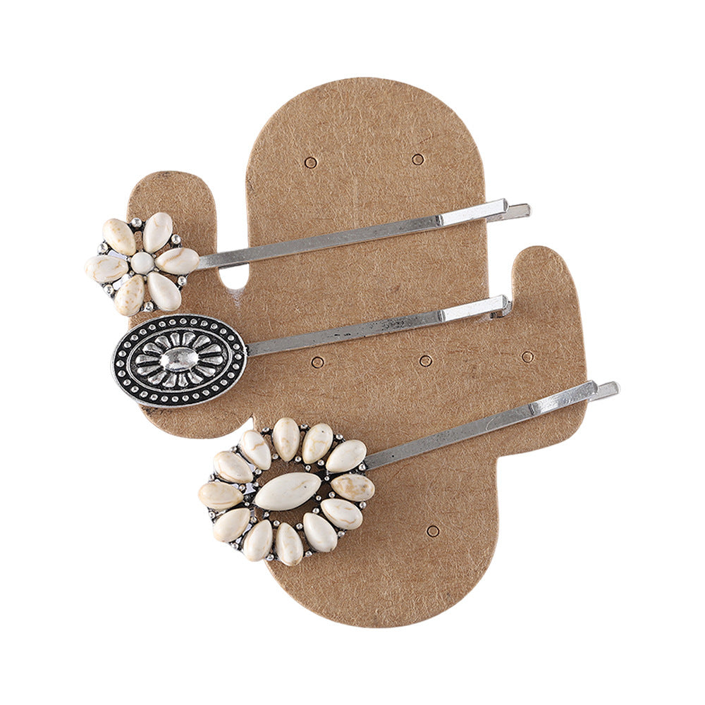 Wholesale Bohemian Turquoise Inlaid Hairpin Set