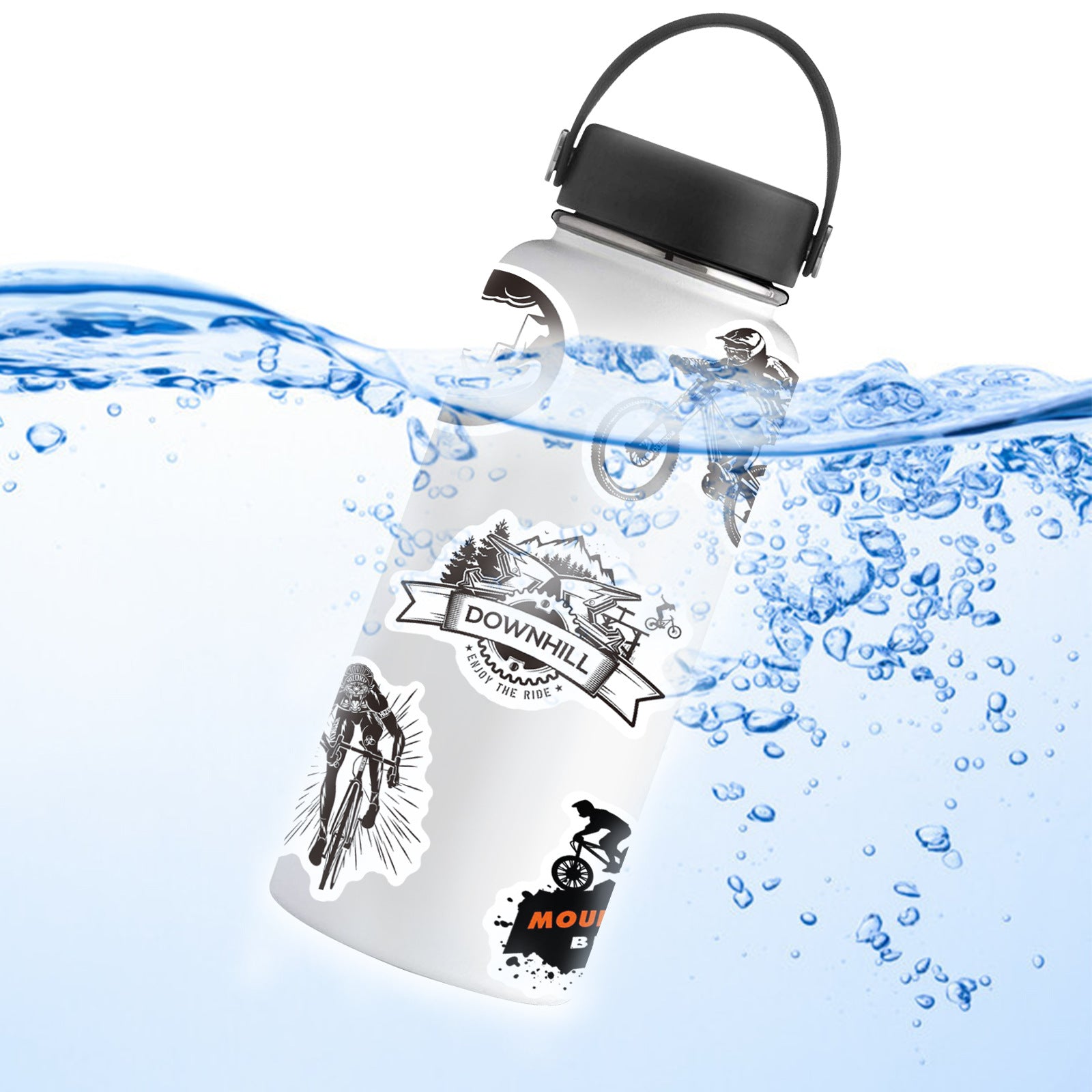 Wholesale PVC Waterproof Self-adhesive Outdoor Mountain Off-road Bicycle Graffiti Stickers