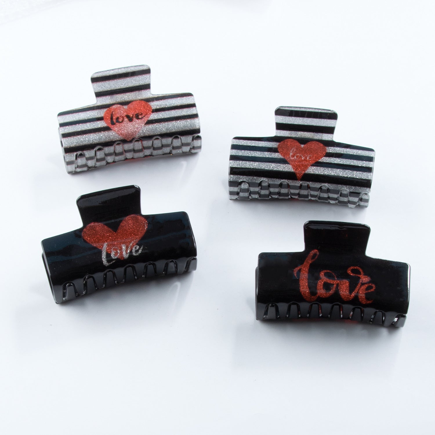 Wholesale PVC 8cm Valentine's Day Hair Clips
