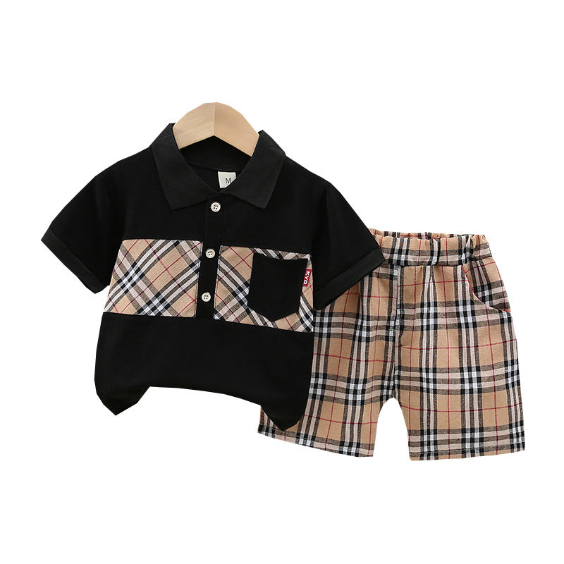 Wholesale of Boys' Cotton Polo Shirts and Shorts Sets