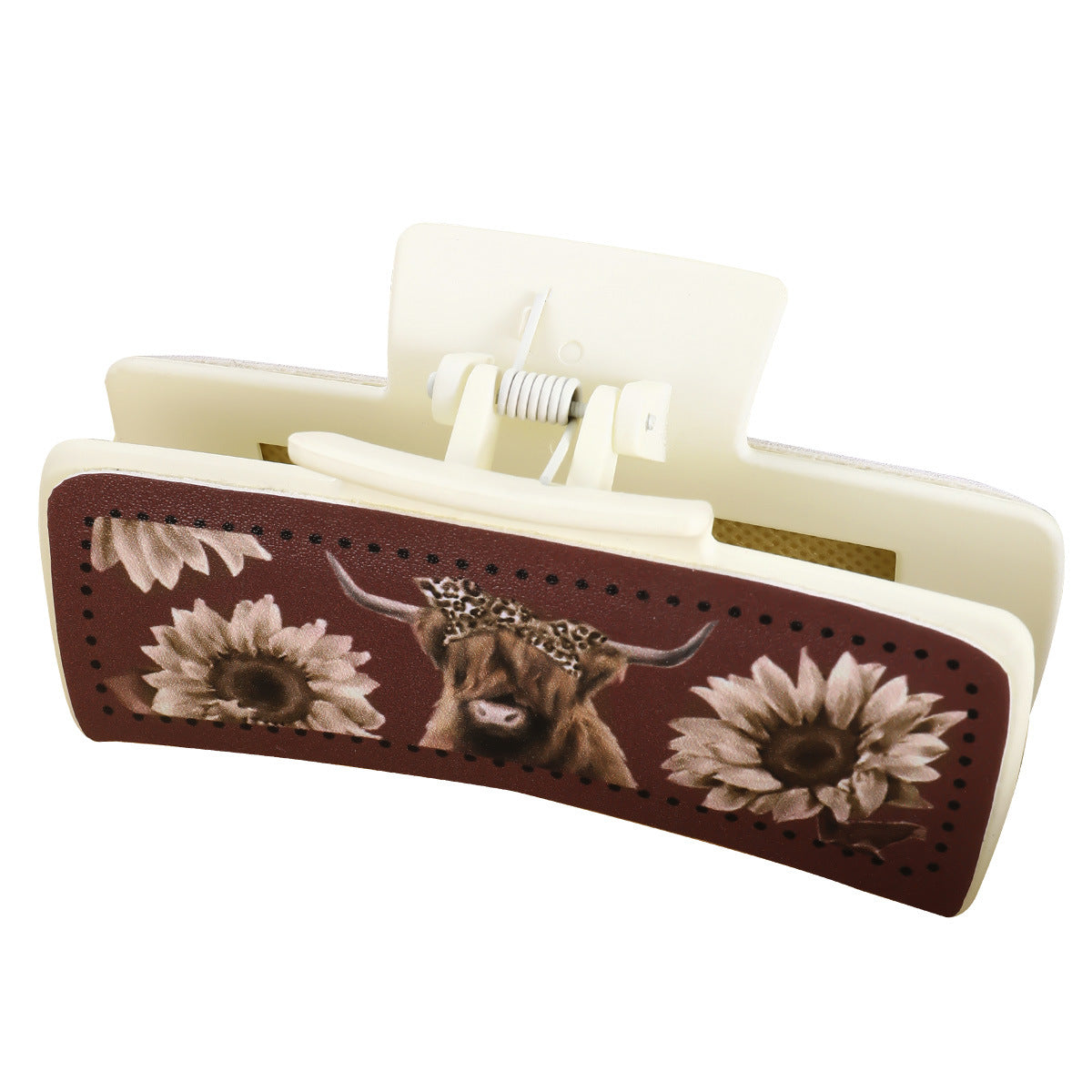 Wholesale Fengpin yak chrysanthemum red leather square hairpin