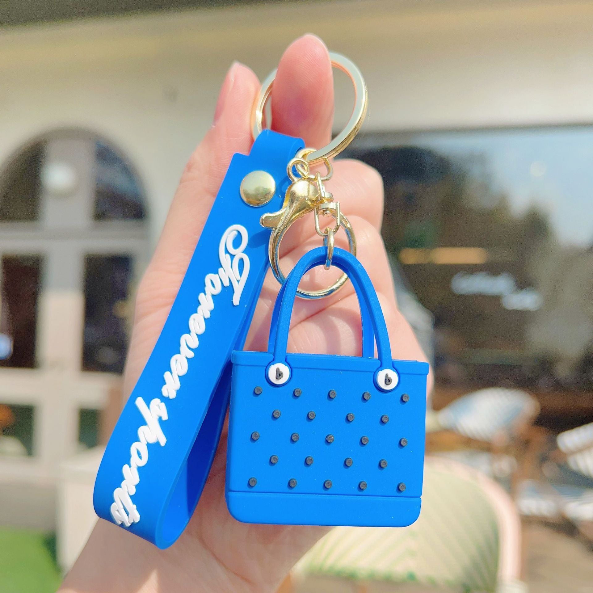 Wholesale Silicone Beach Hole Bag Keychain