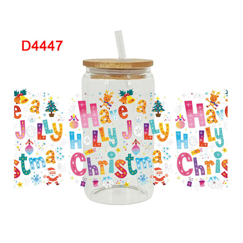 Wholesale  Christmas Series 16oz Cup UV DTF Wraps