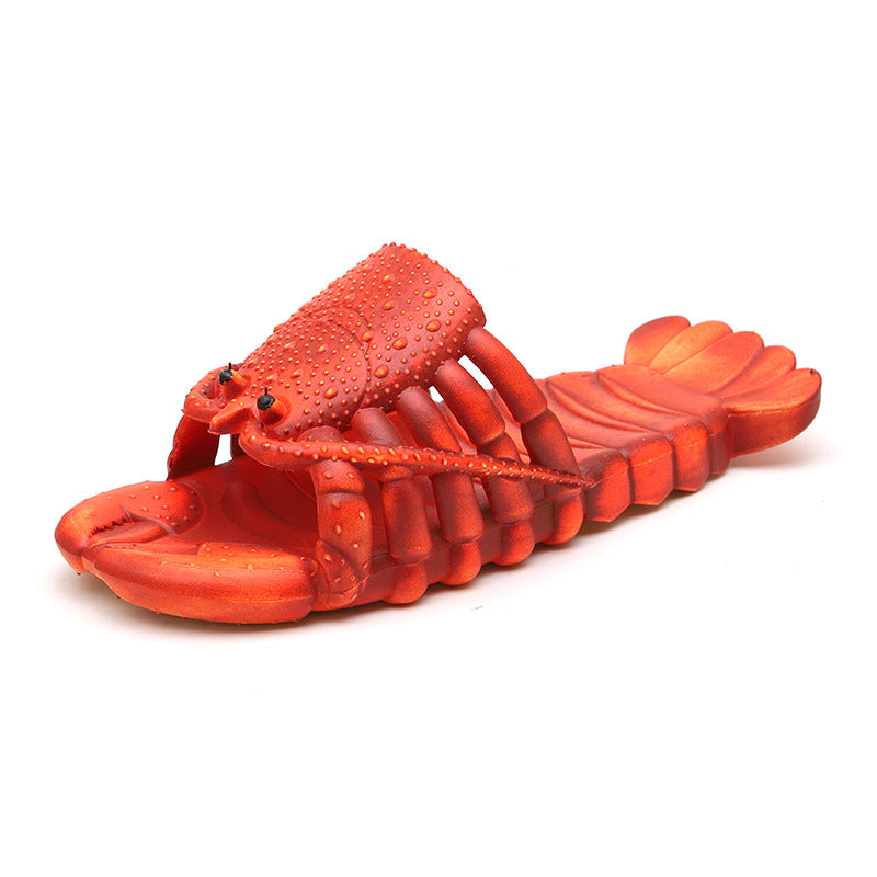Wholesale Parent-child Cartoon Lobster Funny Beach Slippers