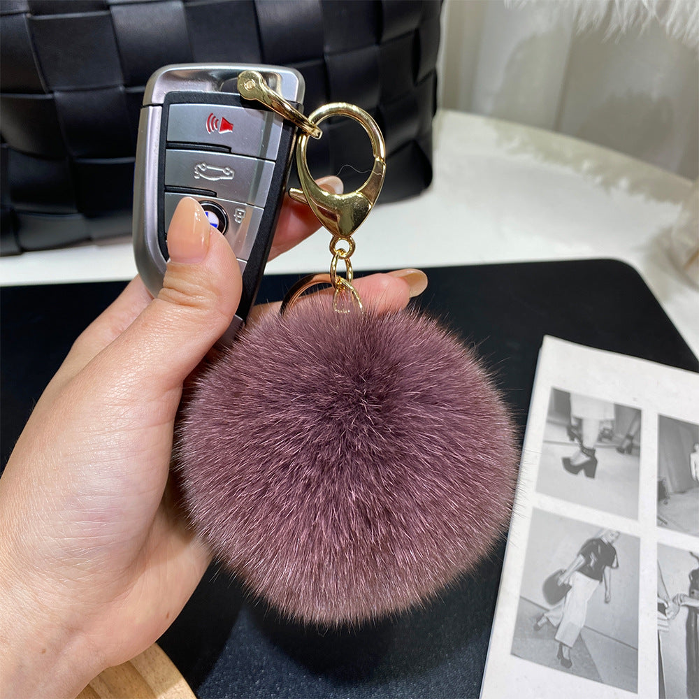 Wholesale 9cm Fur Ball Keychain