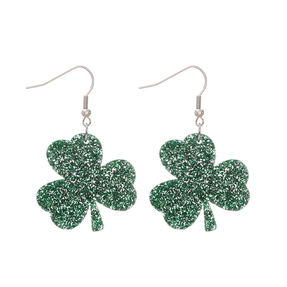 Wholesale St. Patrick's Day Clover Plant Acrylic Earrings Small Fresh High Elegant Leaf Earrings