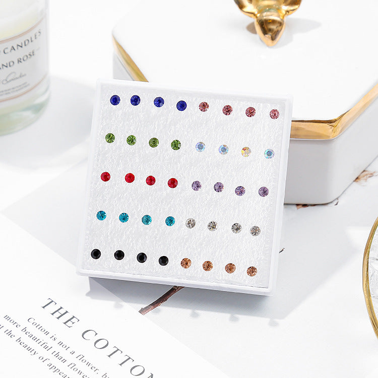 Wholesale Rhinestone Plastic Earrings Set