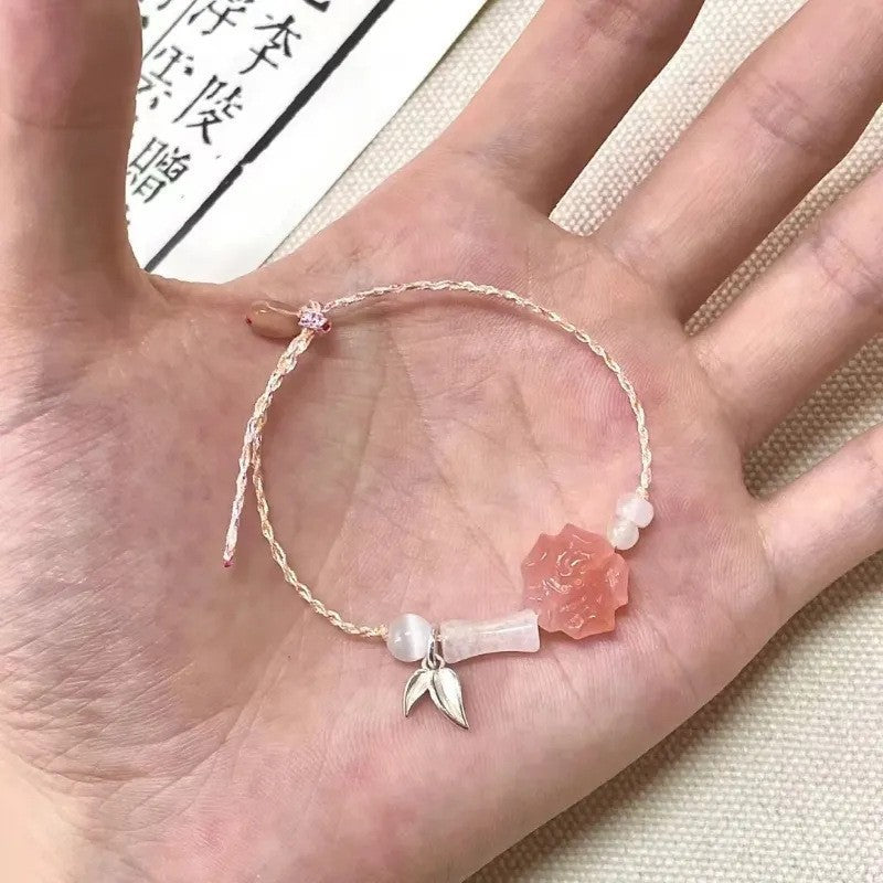 Wholesale Butterfly bracelet flower bracelet braided small fresh hand jewelry