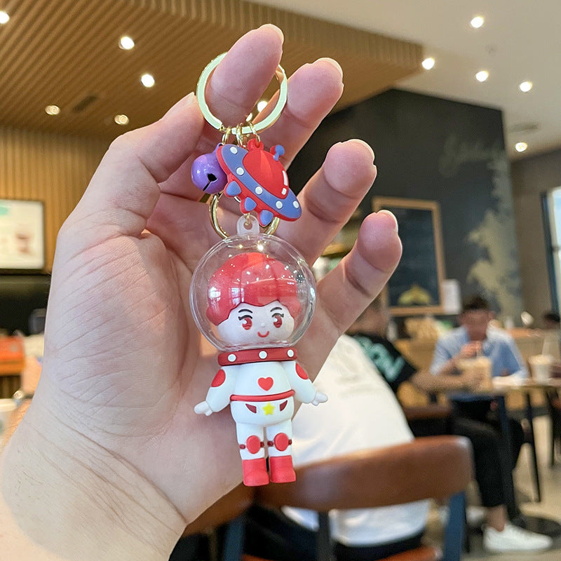 Figuras de gatos espaciales al por mayor Keychains de silicona