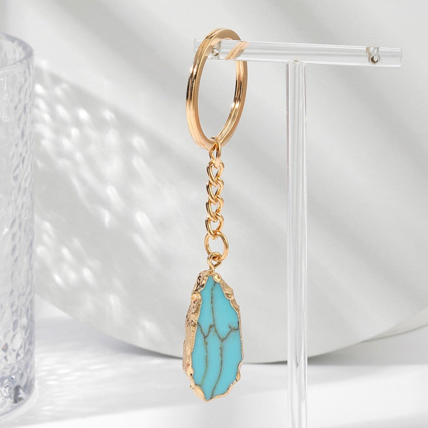 Wholesale Turquoise Water Drop Key Chain