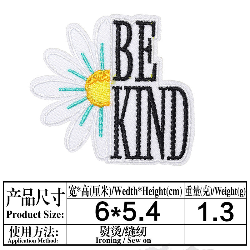 Wholesale Inspirational  encourages English embroidery DIY Patches