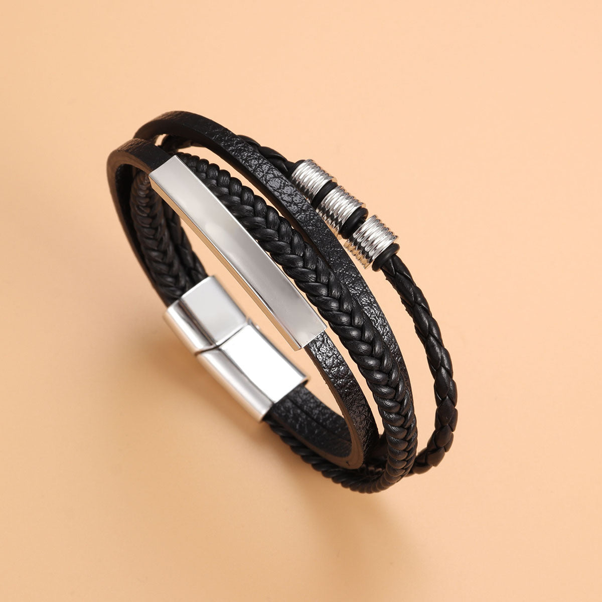 Wholesale Multi-layer Simple Braided Leather Bracelet