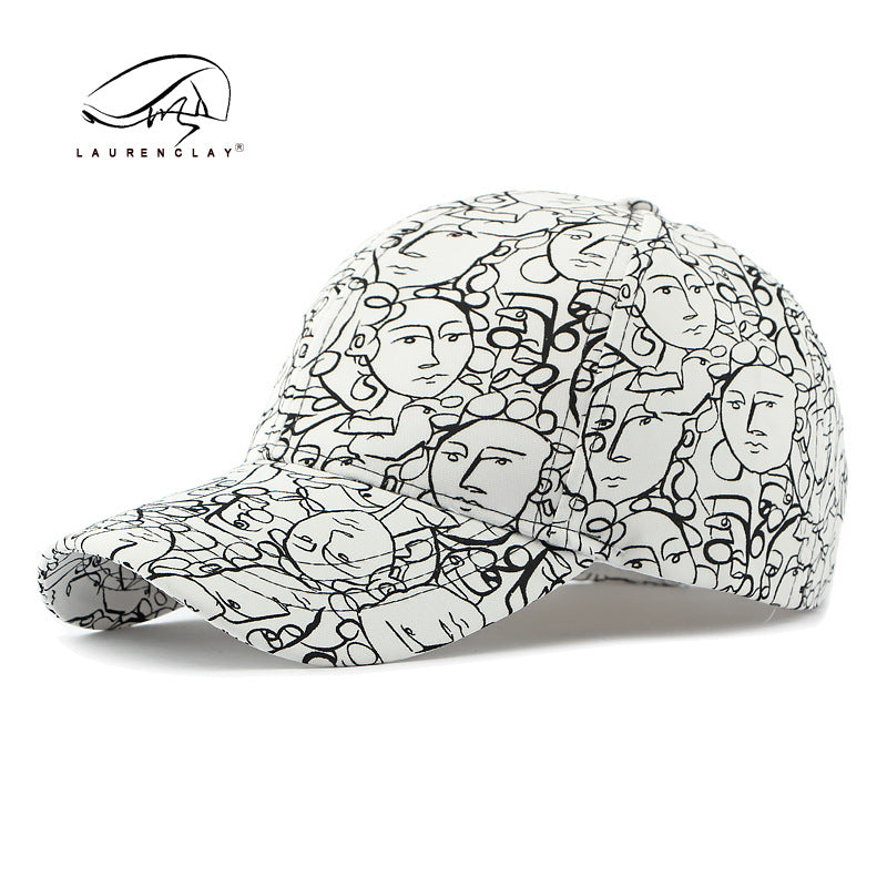 Wholesale Retro New Hard Top Graffiti Sun Protection Baseball Cap