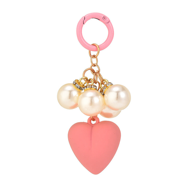 Wholesale Acrylic Heart Pearl Keychain