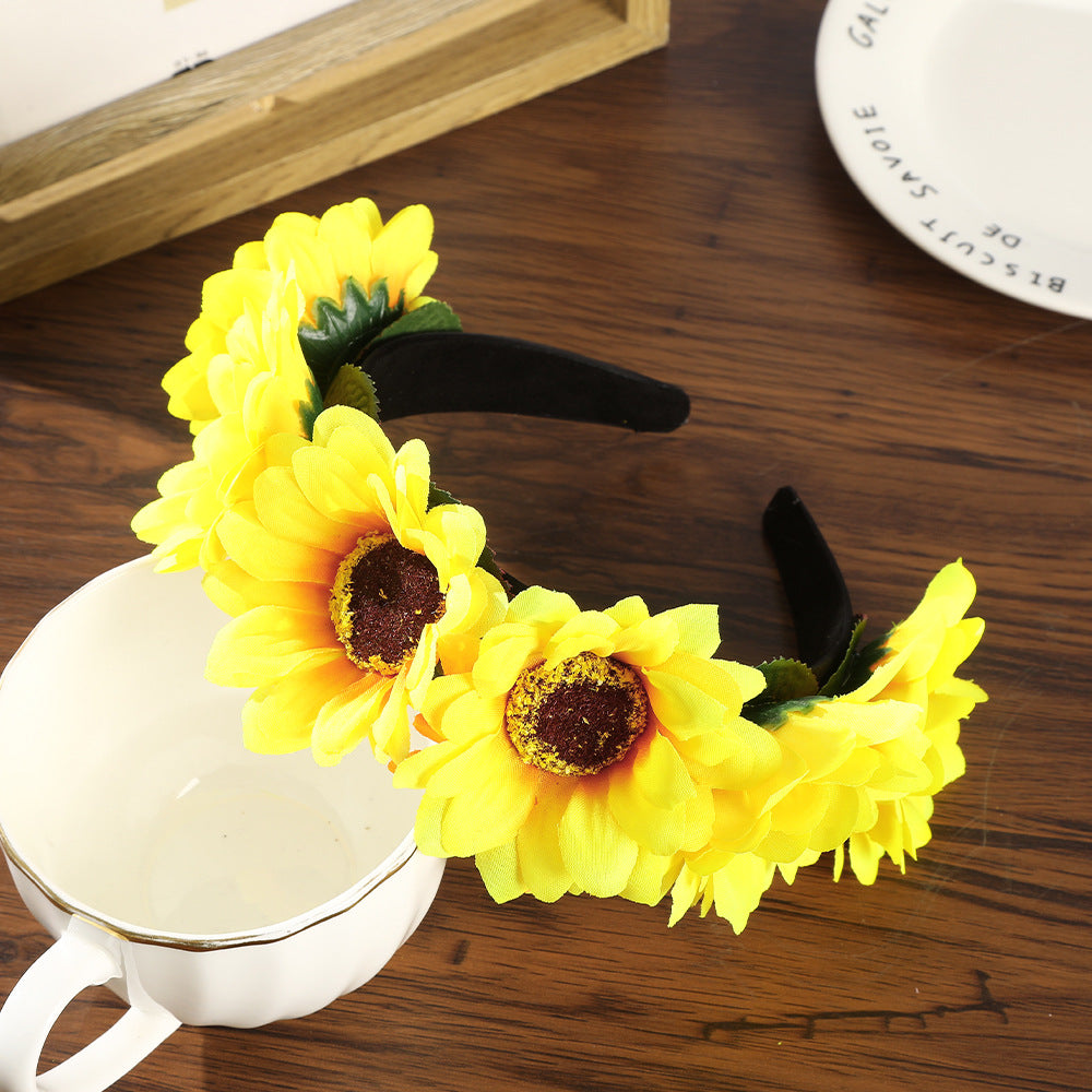 Wholesale Fabric Sun Flower Headband