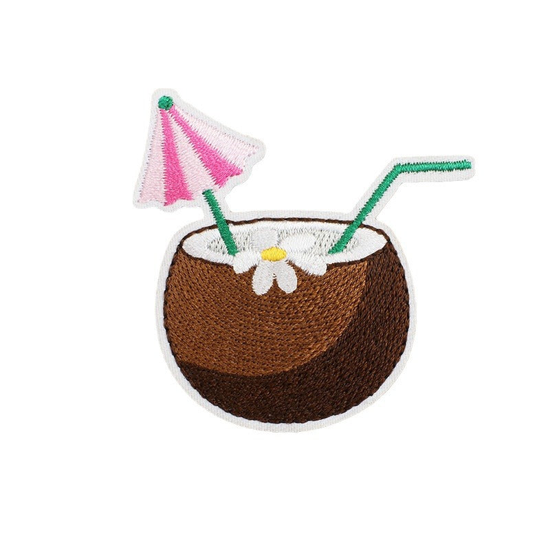 Wholesale Vacation Beach Embroidered Cloth Patch Camera Sun Sand Ball Decorative Sew On Applique For Clothing Bag Gift