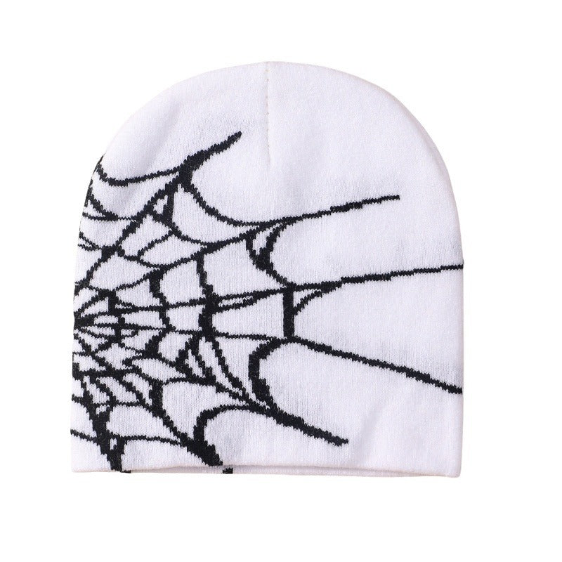 Wholesale Personalized Spider Web Jacquard Pullover Warm Beanie
