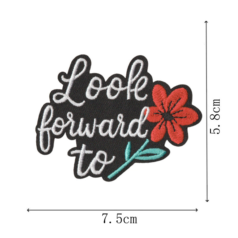 Wholesale Black And White Embroidered Letter Patches Chic DIY Craft Supply For Clothing Hats And Denim Decoration