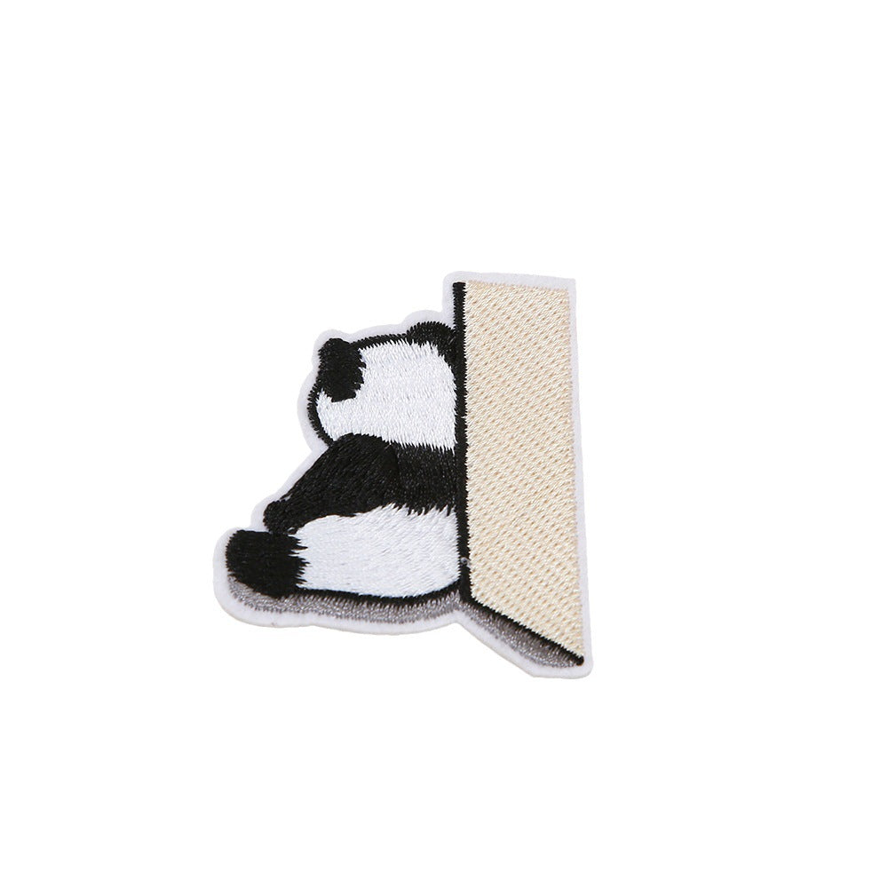 Wholesale Cartoon Panda Embroidery Clothing Hole Patch