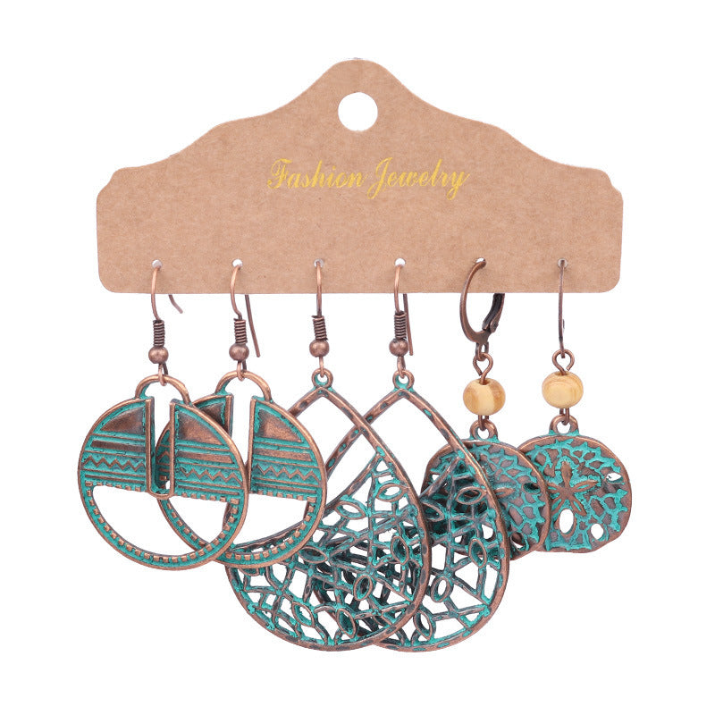 Wholesale Bohemian Colorful Tassel Drop Earrings Retro Alloy Electroplated Women S Fashion Jewelry Gift