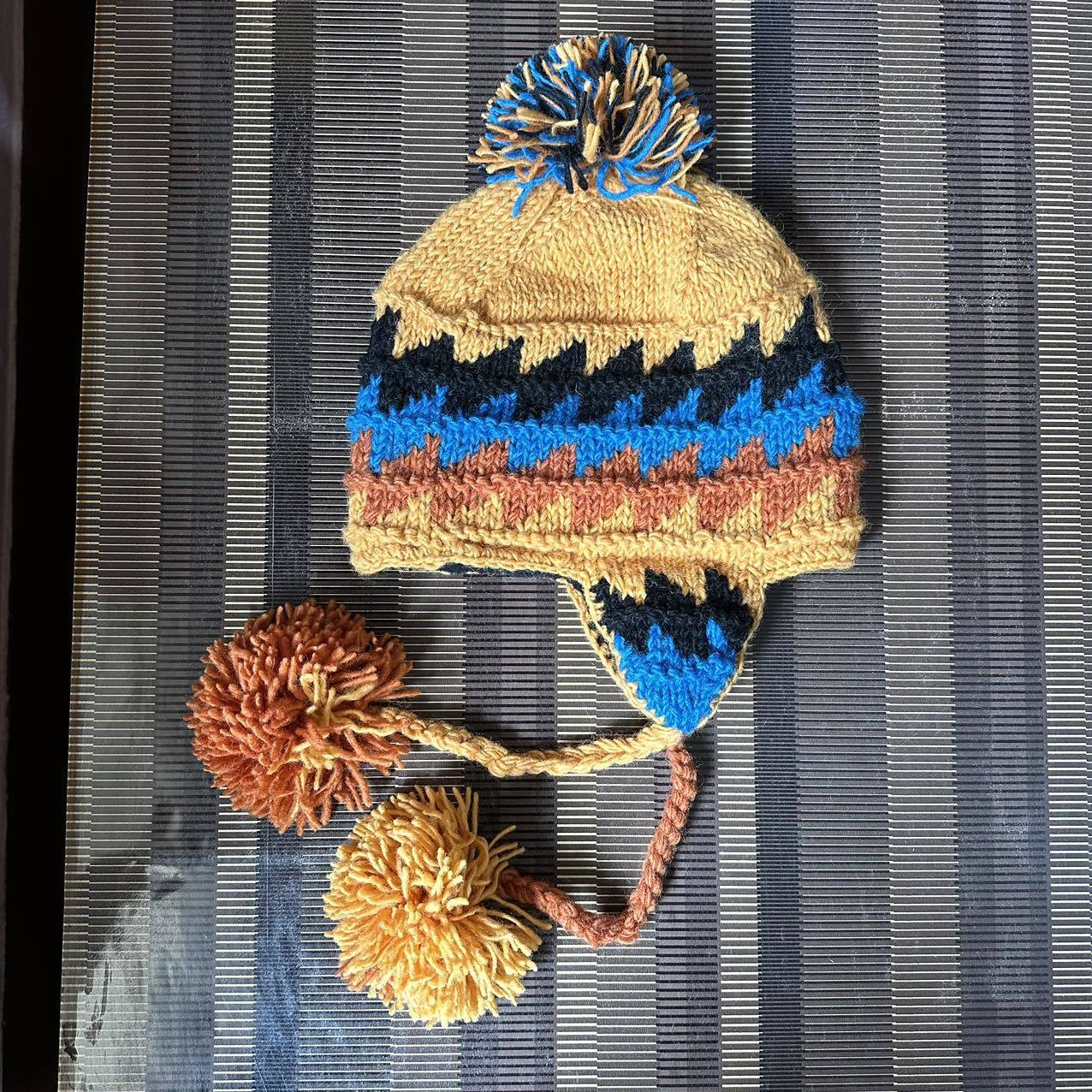 Wholesale Wool Warm Rainbow Plus Velvet Thick Earmuffs Beanie