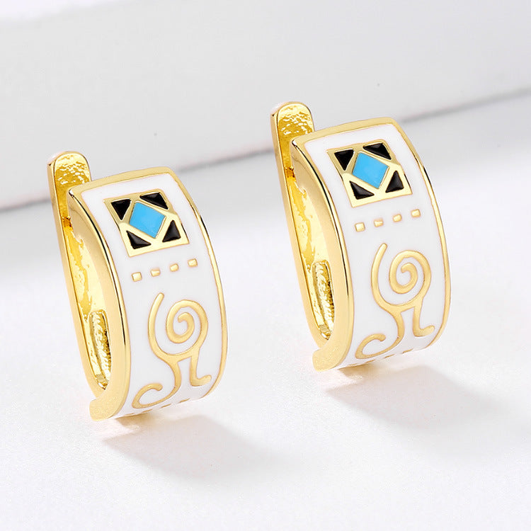 Wholesale Copper Rings Earrings Enamel Set of Two