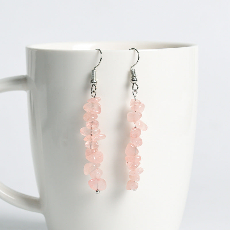 Wholesale Natural Crystal Creative Simple Earrings