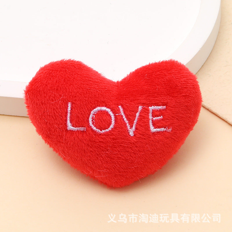 Wholesale 5pcs Plush Love Red Heart Love Children' s Hat Slippers Clothes Brooch
