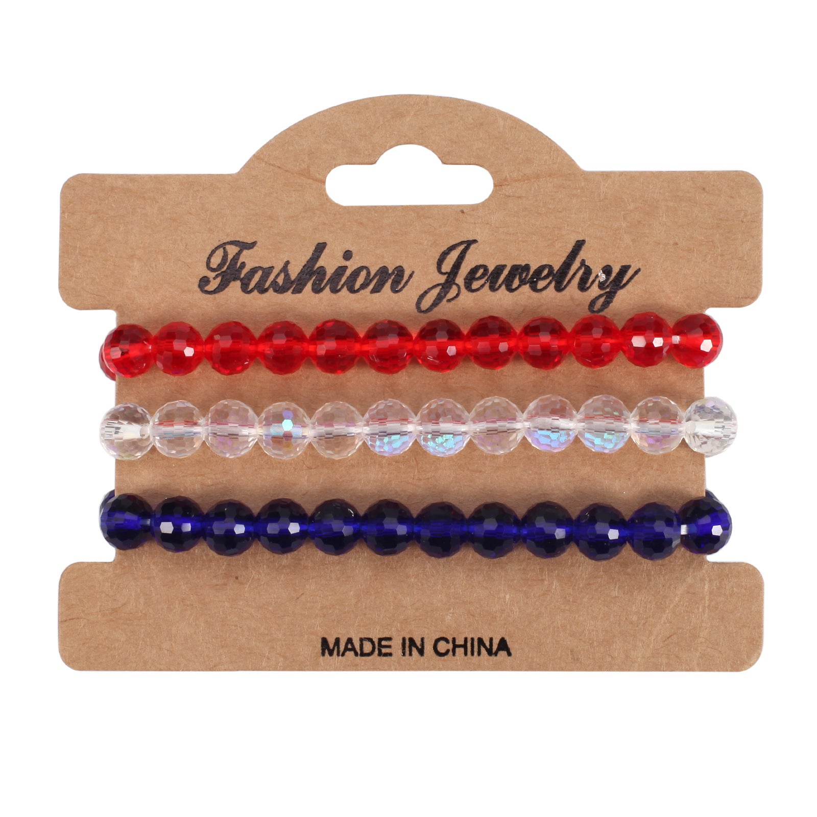 Wholesale American Independence Day Multi-layer Beaded Elastic Bracelet