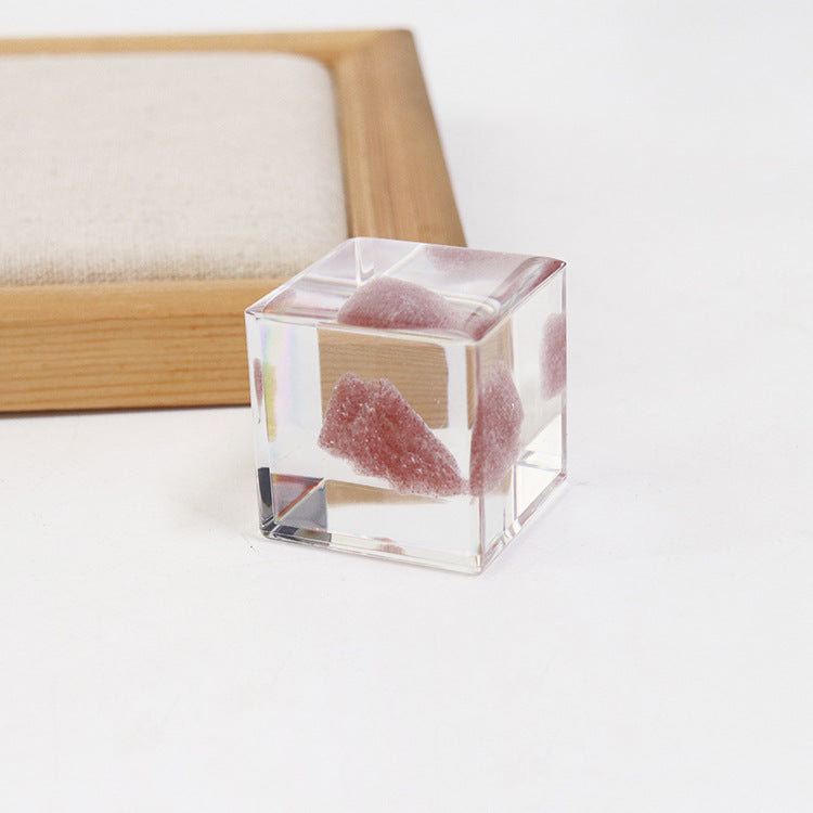 Wholesale 6pcs Natural Color Mineral Resin Drip Glue Crafts Ornaments