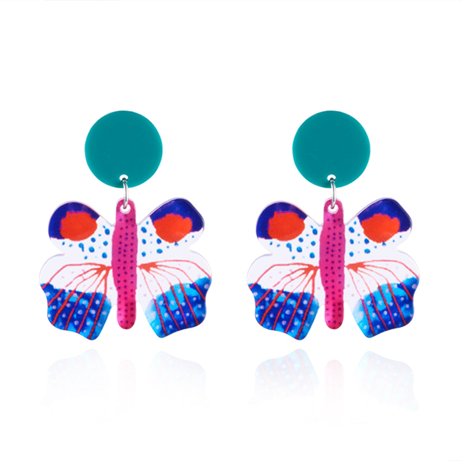 Wholesale Holiday Style Fashion Acrylic Butterfly Fruit Earrings