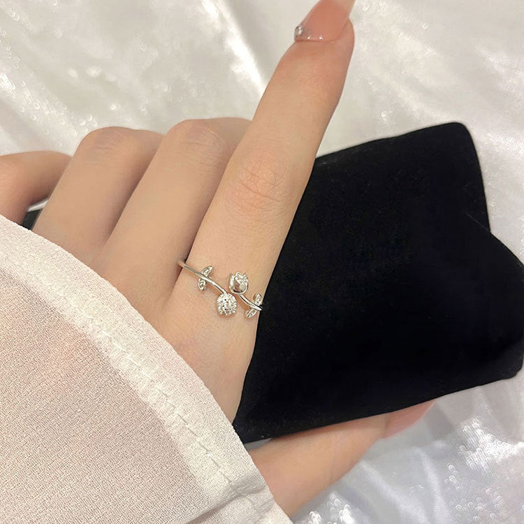 Wholesale Tulip Pure Silver Rings