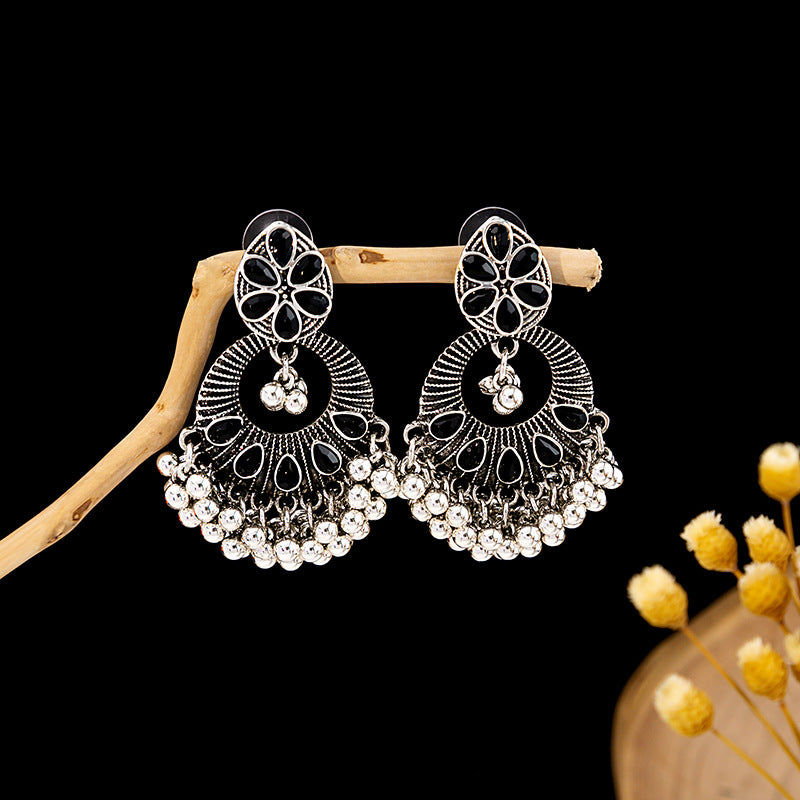 Pendientes de aleación de cristal de plateado al por mayor Pin hueco