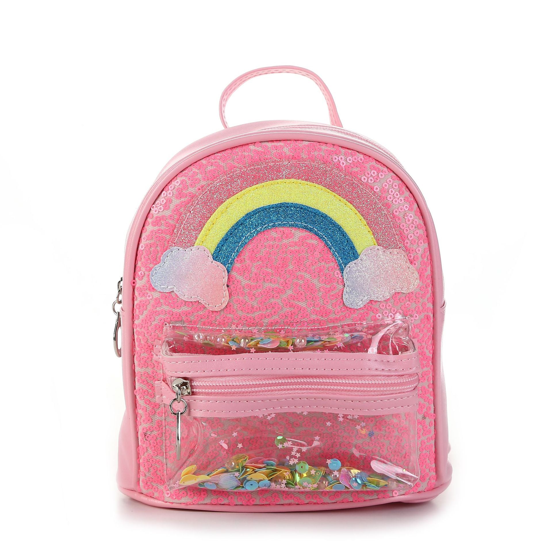 Mochila de arcoiris de lentejuelas para niños al por mayor