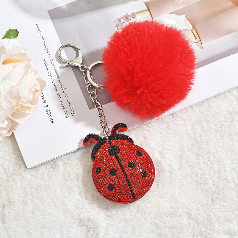 Wholesale Ladybug Rhinestone Keychain