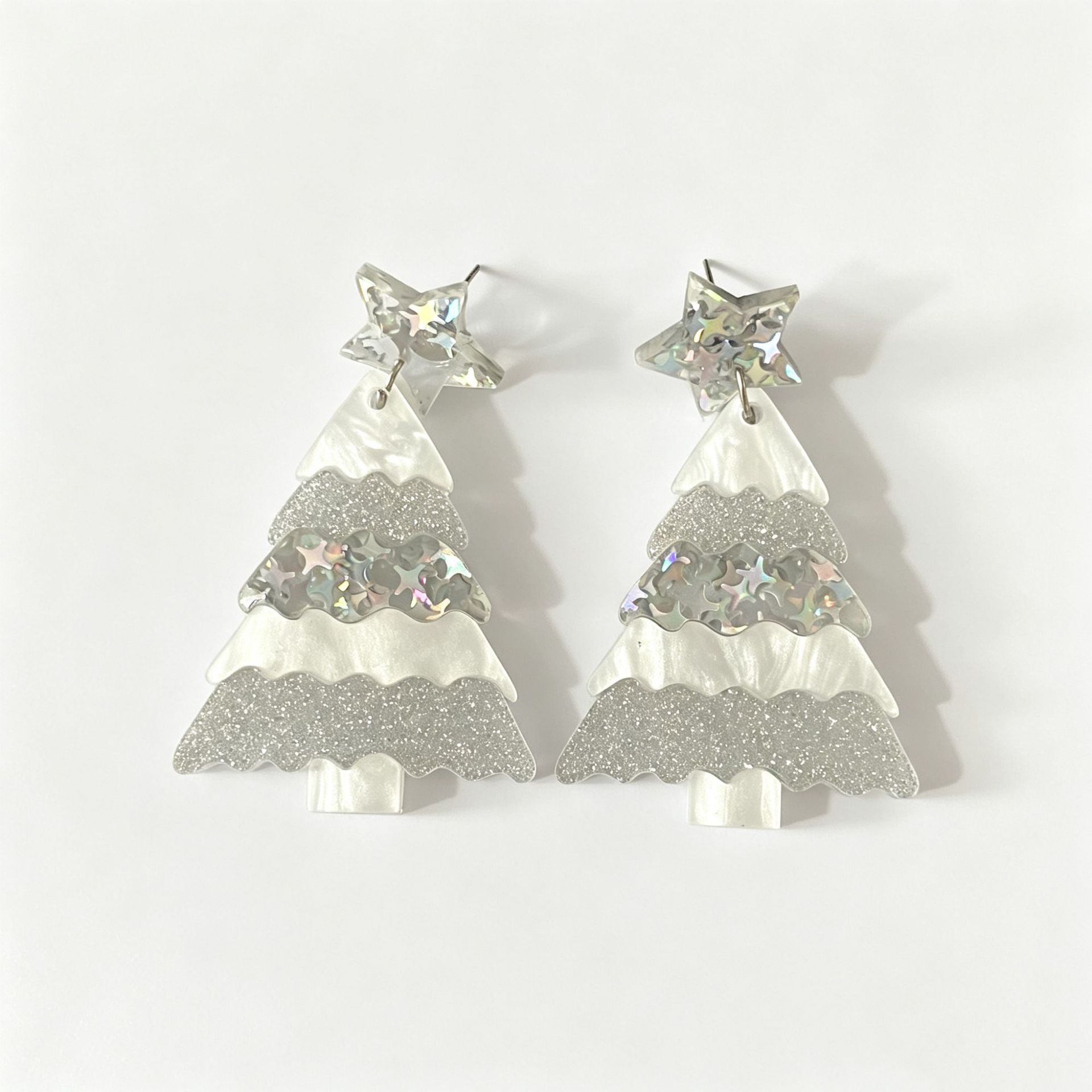 Wholesale Acrylic Christmas Tree Earrings With Geometric Sequins Sweet Party Fashion For Women