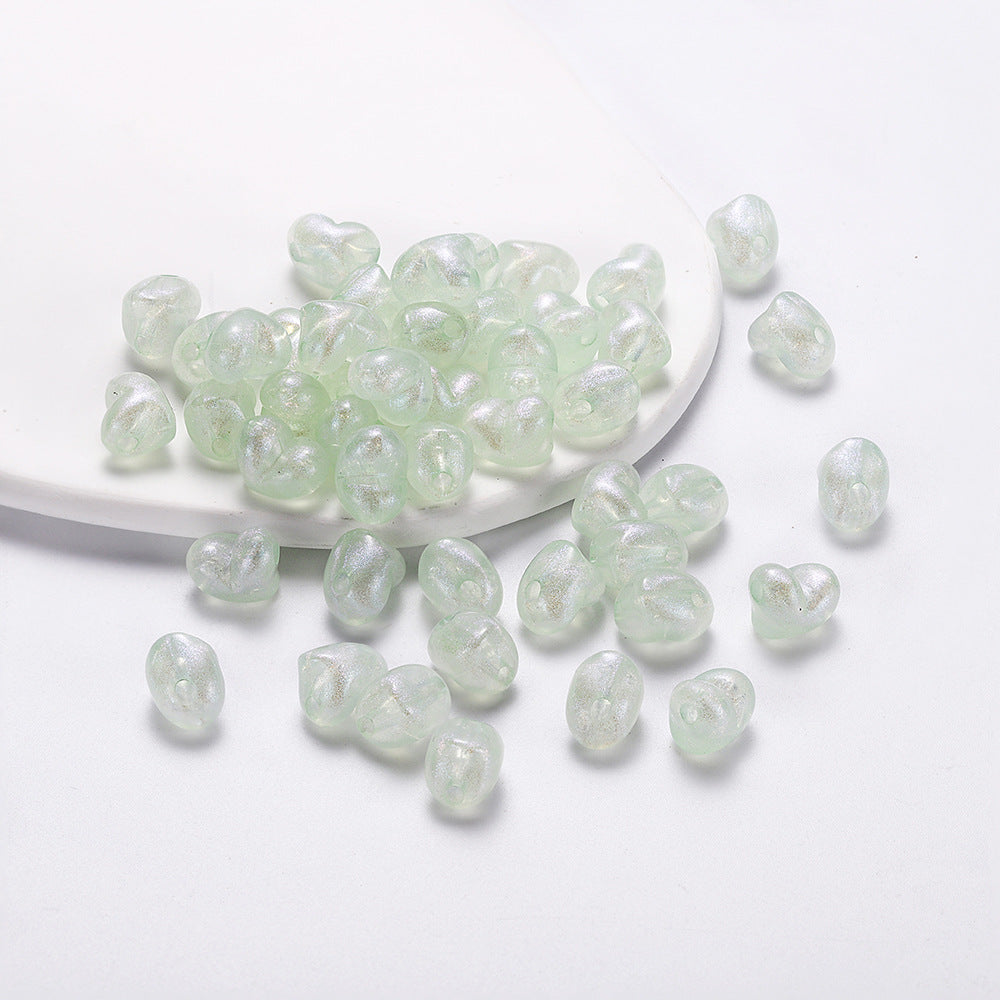 Wholesale 30pcs/pack Acrylic Colorful Mermaid Pearly Love Beads