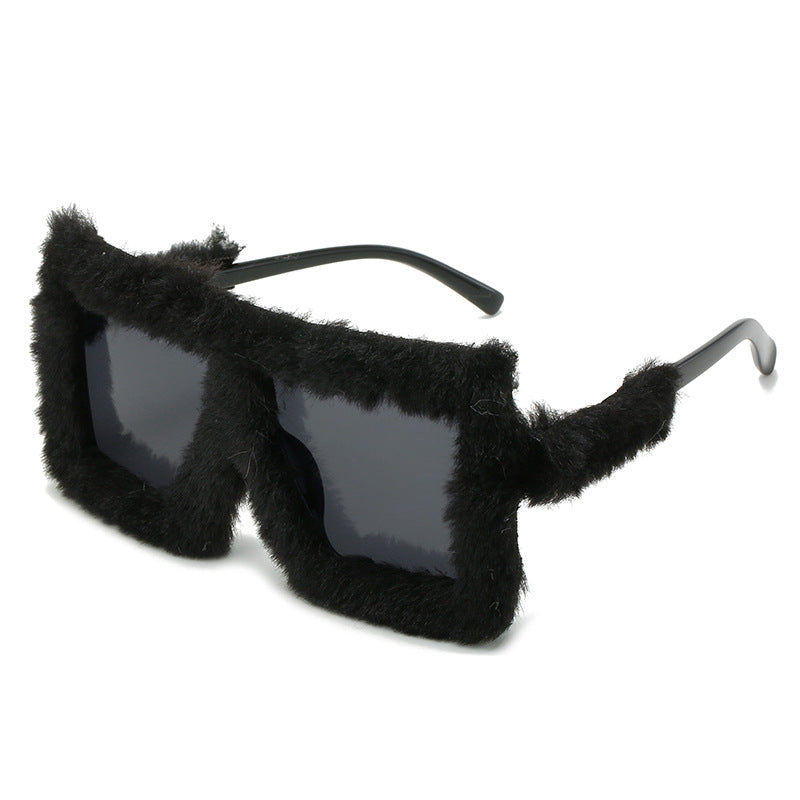 Wholesale Plush Fashion Cat Eye Sunglasses